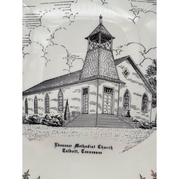 1955 Homer Laughlin Ebenezer Methodist Church, Talbott, TN Commemorative Plate - Picture 5 of 6